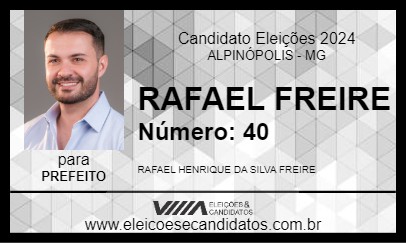 Candidato RAFAEL FREIRE 2024 - ALPINÓPOLIS - Eleições