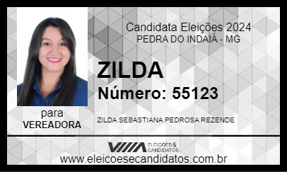 Candidato ZILDA 2024 - PEDRA DO INDAIÁ - Eleições