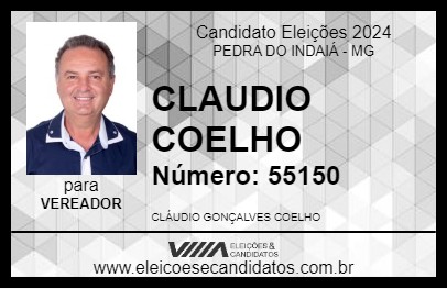 Candidato CLAUDIO COELHO 2024 - PEDRA DO INDAIÁ - Eleições