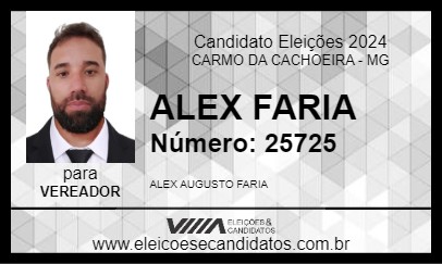 Candidato ALEX FARIA 2024 - CARMO DA CACHOEIRA - Eleições