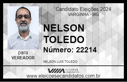 Candidato NELSON TOLEDO 2024 - VARGINHA - Eleições