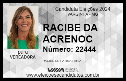 Candidato RACIBE DA ACRENOC 2024 - VARGINHA - Eleições