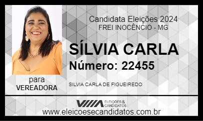 Candidato SÍLVIA CARLA 2024 - FREI INOCÊNCIO - Eleições