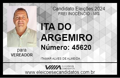 Candidato ITA DO ARGEMIRO 2024 - FREI INOCÊNCIO - Eleições