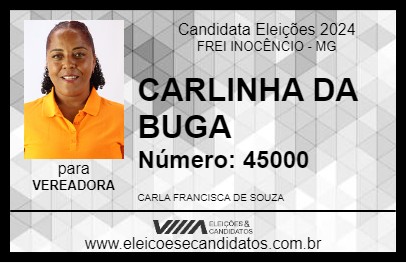 Candidato CARLINHA DA BUGA 2024 - FREI INOCÊNCIO - Eleições