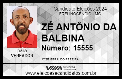 Candidato ZÉ ANTÔNIO DA BALBINA 2024 - FREI INOCÊNCIO - Eleições