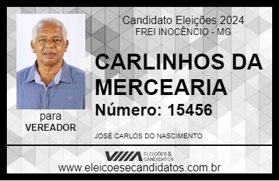 Candidato CARLINHOS DA MERCEARIA 2024 - FREI INOCÊNCIO - Eleições