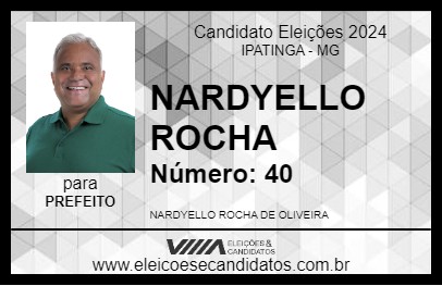 Candidato NARDYELLO ROCHA 2024 - IPATINGA - Eleições