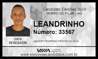 Candidato LEANDRINHO 2024 - MORRO DO PILAR - Eleições