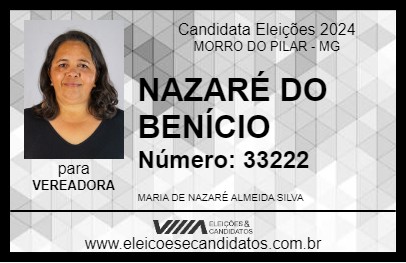 Candidato NAZARÉ DO BENÍCIO 2024 - MORRO DO PILAR - Eleições