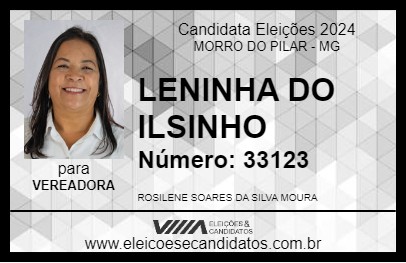 Candidato LENINHA DO ILSINHO 2024 - MORRO DO PILAR - Eleições