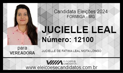 Candidato JUCIELLE LEAL 2024 - FORMIGA - Eleições