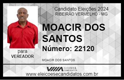 Candidato MOACIR DOS SANTOS 2024 - RIBEIRÃO VERMELHO - Eleições