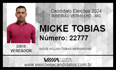 Candidato MICKE TOBIAS 2024 - RIBEIRÃO VERMELHO - Eleições