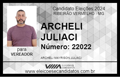 Candidato ARCHELI JULIACI 2024 - RIBEIRÃO VERMELHO - Eleições