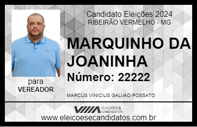 Candidato MARQUINHO DA JOANINHA 2024 - RIBEIRÃO VERMELHO - Eleições