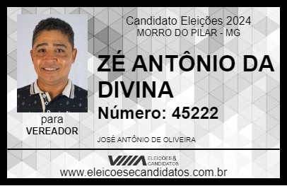 Candidato ZÉ ANTÔNIO DA DIVINA 2024 - MORRO DO PILAR - Eleições