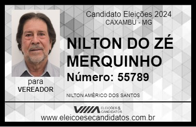 Candidato NILTON DO ZÉ MERQUINHO 2024 - CAXAMBU - Eleições