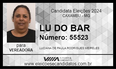 Candidato LU DO BAR 2024 - CAXAMBU - Eleições