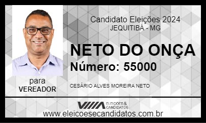 Candidato NETO DO ONÇA 2024 - JEQUITIBÁ - Eleições