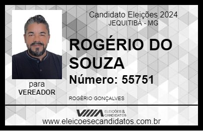 Candidato ROGÉRIO DO SOUZA 2024 - JEQUITIBÁ - Eleições