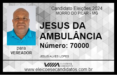 Candidato JESUS DA AMBULÂNCIA 2024 - MORRO DO PILAR - Eleições