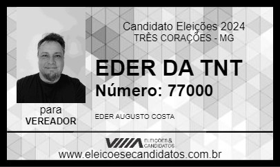 Candidato EDER DA TNT 2024 - TRÊS CORAÇÕES - Eleições