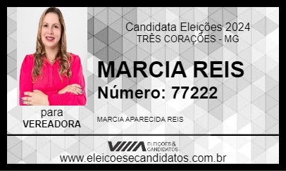 Candidato MARCIA REIS 2024 - TRÊS CORAÇÕES - Eleições