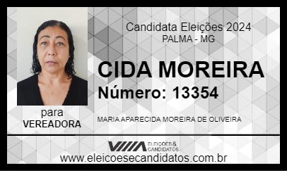 Candidato CIDA MOREIRA 2024 - PALMA - Eleições