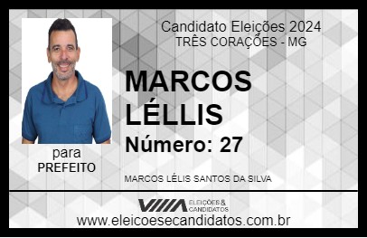 Candidato MARCOS LÉLLIS 2024 - TRÊS CORAÇÕES - Eleições