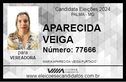 Candidato APARECIDA VEIGA 2024 - PALMA - Eleições