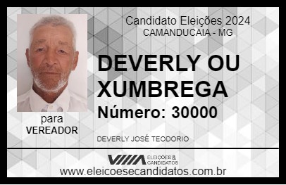 Candidato XUMBREGA 2024 - CAMANDUCAIA - Eleições