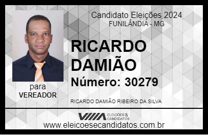 Candidato RICARDO DAMIÃO 2024 - FUNILÂNDIA - Eleições