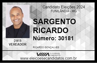 Candidato SARGENTO RICARDO 2024 - FUNILÂNDIA - Eleições