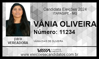 Candidato VÂNIA OLIVEIRA 2024 - ITAPAGIPE - Eleições