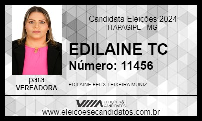 Candidato EDILAINE TC 2024 - ITAPAGIPE - Eleições