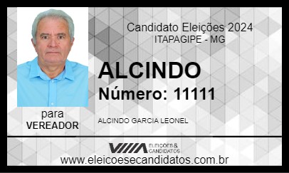 Candidato ALCINDO 2024 - ITAPAGIPE - Eleições