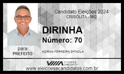 Candidato DIRINHA 2024 - CRISÓLITA - Eleições