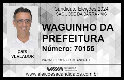 Candidato WAGUINHO 2024 - SÃO JOSÉ DA BARRA - Eleições