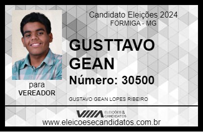 Candidato GUSTTAVO GEAN 2024 - FORMIGA - Eleições