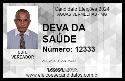 Candidato DEVA DA SAÚDE 2024 - ÁGUAS VERMELHAS - Eleições