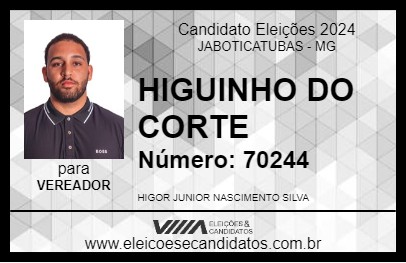 Candidato HIGUINHO DO CORTE 2024 - JABOTICATUBAS - Eleições