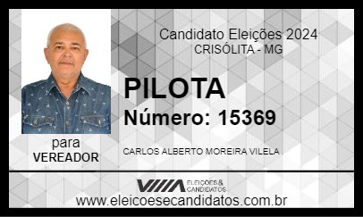 Candidato PILOTA 2024 - CRISÓLITA - Eleições