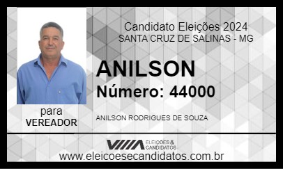 Candidato ANILSON 2024 - SANTA CRUZ DE SALINAS - Eleições