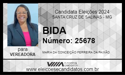 Candidato BIDA 2024 - SANTA CRUZ DE SALINAS - Eleições