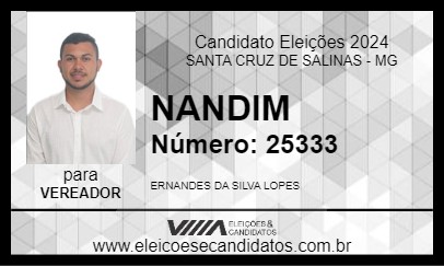 Candidato NANDIM 2024 - SANTA CRUZ DE SALINAS - Eleições