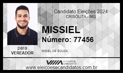 Candidato MISSIEL 2024 - CRISÓLITA - Eleições