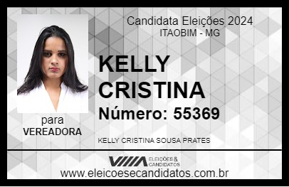 Candidato KELLY CRISTINA 2024 - ITAOBIM - Eleições