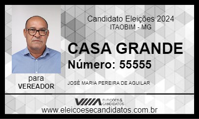 Candidato CASA GRANDE 2024 - ITAOBIM - Eleições