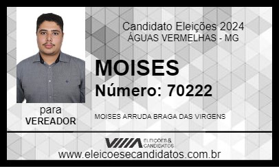 Candidato MOISES 2024 - ÁGUAS VERMELHAS - Eleições